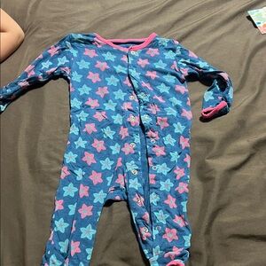 Kickee Pants Blue and Pink Starry Kids Footie